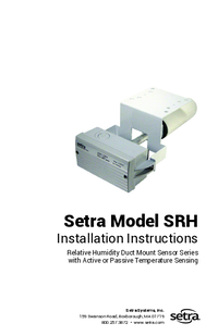 Thumbnail of document Manual - SRH Relative Humidity Sensor